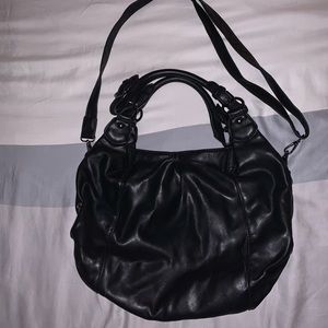 Black Faux Leather Purse